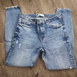 Zara Distressed Blue Jeans Size 10